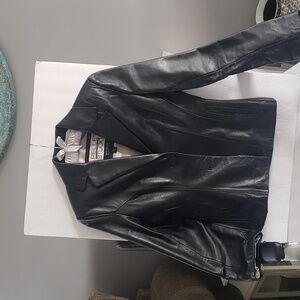 Genuine Leather Blazer